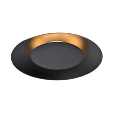 Cargar imagen en el visor de la galería, Plafón metal negro Ø 34,5x7,3 cm LED 12W - LUPL0006
