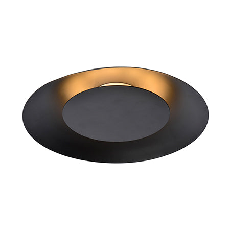 Plafón metal negro Ø 34,5x7,3 cm LED 12W - LUPL0006