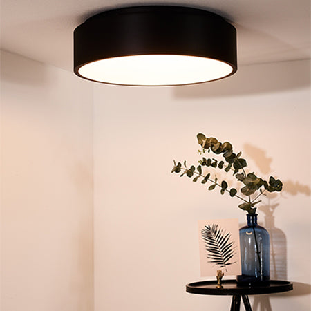 Plafón metal negro Ø 45,5x13 cm LED 30W - LUPL0016