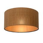 Plafón ratán color madera Ø 42x26 cm E27 - LUPL0019