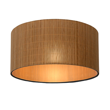 Plafón ratán color madera Ø 42x26 cm E27 - LUPL0019