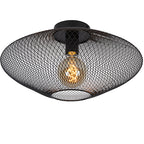 Plafón metal negro Ø 45x24 cm E27 -LUPL0020