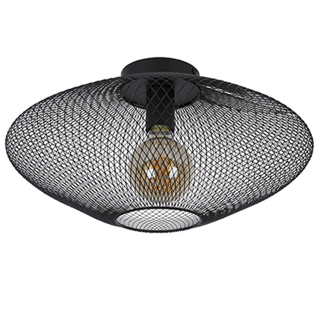 Plafón metal negro Ø 45x24 cm E27 -LUPL0020