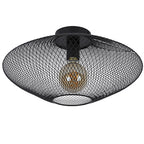 Plafón metal negro Ø 45x24 cm E27 -LUPL0020