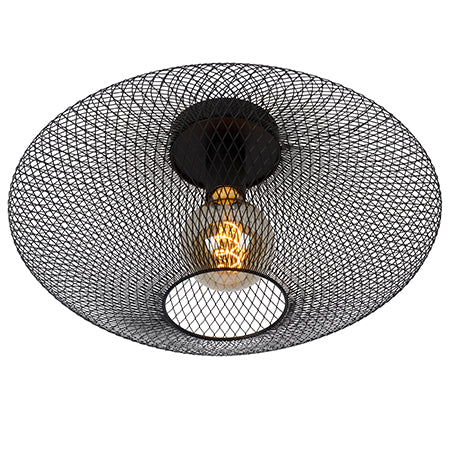 Plafón metal negro Ø 45x24 cm E27 -LUPL0020