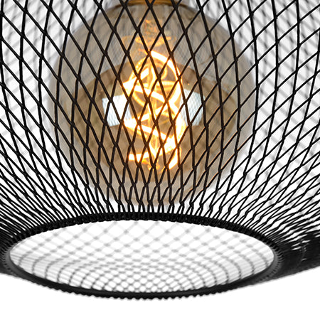 Plafón metal negro Ø 45x24 cm E27 -LUPL0020