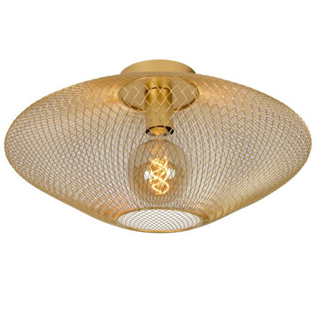 Plafón metal Oro mate Ø 45x24 cm E27 - LUPL0021
