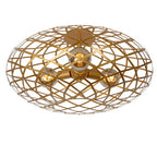 Plafón metal oro mate Ø 65x35 cm 3 luces E27 - LUPL0027