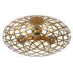 Plafón metal oro mate Ø 65x35 cm 3 luces E27 - LUPL0027