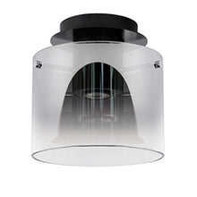 Cargar imagen en el visor de la galería, Plafón metal vidrio negro humo Ø 20x20,5 cm G9 - LUPL0028
