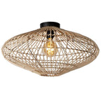 Plafón ratán natural Ø 56x31 cm E27 - LUPL0045