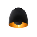 Plafón metal negro oro Ø 24x21,7 cm E27 - LUPL0065
