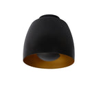 Plafón metal negro oro Ø 24x21,7 cm E27 - LUPL0065