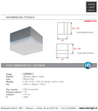 Foco sobrepuesto aluminio niquel mate 8x6 cm LED 3W - LZFO0011