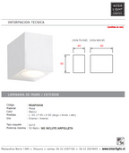 Apliqué aluminio blanco exterior IP 44 6,5x8 cm GU10 - MUAP0008