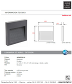 Apliqué aluminio grafito exterior IP 65 12x12 cm LED 6W - MUAP0016