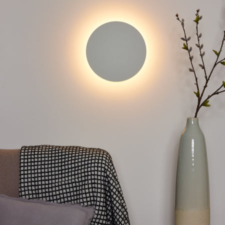 Apliqué aluminio blanco eclipse exterior IP 65 Ø 15 cm LED 12W - MUAP0018