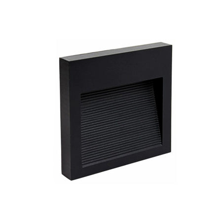 Apliqué aluminio negro exterior IP 65 9x9 cm LED 3W - MUAP0026
