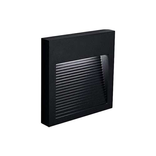 Apliqué aluminio negro exterior IP 65 9x9 cm LED 3W - MUAP0026