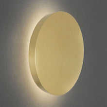 Cargar imagen en el visor de la galería, Apliqué aluminio dorado eclipse exterior IP 65 Ø 15 cm LED 12W - MUAP0027
