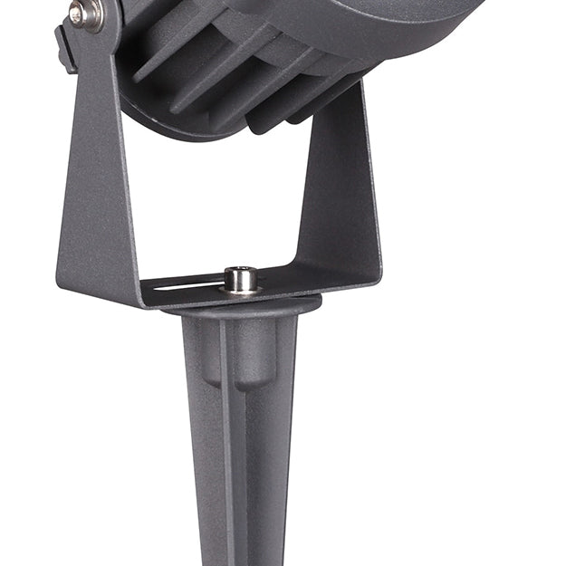 Estaca jardín plástico grafito Ø 9x40 cm LED 25W - MUES0006