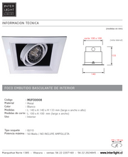 Cargar imagen en el visor de la galería, Foco embutido aluminio blanco cuadrado LED - MUFO0008
