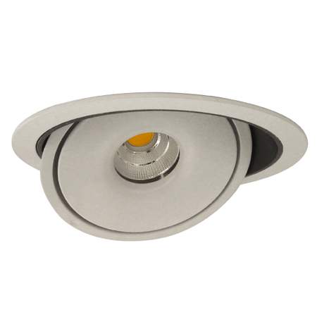 Foco aluminio embutido basculante corte Ø 16,5 cm LED 12W - MUFO0010