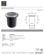 Foco acero inoxidable piso exterior corte Ø 14 cm E27 par 38 - MUFO0012