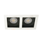 Foco embutido puzzle metal blanco corte 16,5x8,3 cm 2 luces GU10 - MUFO0029