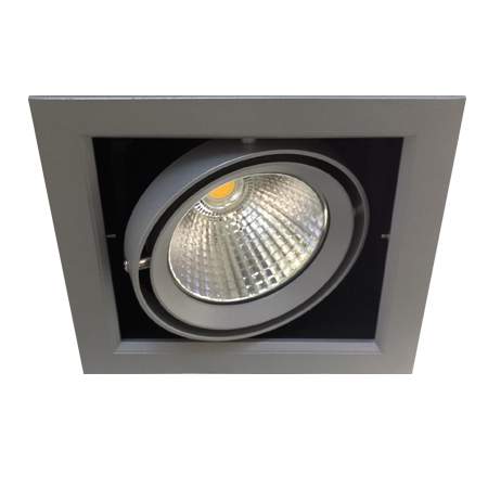 Foco embutido puzzle metal gris  corte 17x17 cm LED 30W - MUFO0050