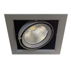 Foco embutido puzzle metal gris  corte 17x17 cm LED 30W - MUFO0050