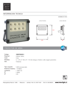 Proyector de área metal vidrio exterior IP65 12,5x11 cm LED 10 W - MUFO0051
