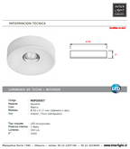 Foco sobrepuesto aluminio blanco Ø 6x2,1 cm LED 3W - MUFO0067