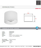 Foco metal blanco sobrepuesto Ø 8x5.6 cm LED 7W - MUFO0068