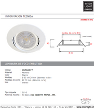 Cargar imagen en el visor de la galería, Foco embutido aluminio blanco corte Ø 7 cm GU10
