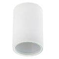 Foco metal vidrio templado blanco sobrepuesto IP44 Ø 6x9 cm GU10 - MUFO0081