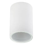 Foco metal vidrio templado blanco sobrepuesto IP44 Ø 6x9 cm GU10 - MUFO0081