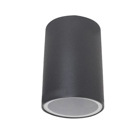 Foco metal vidrio templado negro sobrepuesto IP44 Ø 6x9 cm GU10 - MUFO0082