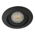 Foco embutido aluminio negro corte Ø 9 cm GU10 - MUFO0084