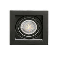 Foco embutido puzzle metal negro corte 10x10 cm GU10 - MUFO0085