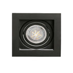 Foco embutido puzzle metal negro corte 10x10 cm GU10 - MUFO0085
