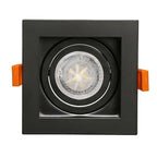 Foco embutido puzzle metal negro corte 10x10 cm GU10 - MUFO0085