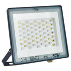 Proyector de área aluminio vidrio gris oscuro exterior IP66  20x16 cm  LED 50W - MUFO0109