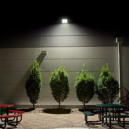 Proyector de área aluminio vidrio gris oscuro exterior IP66  20x16 cm  LED 50W - MUFO0109