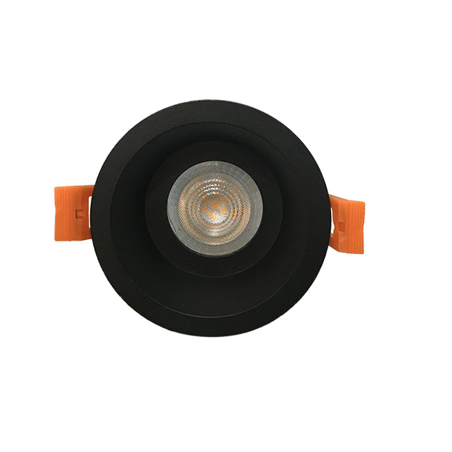 Foco embutido retraído metal negro Ø8,9 cm GU10 - MUFO0115