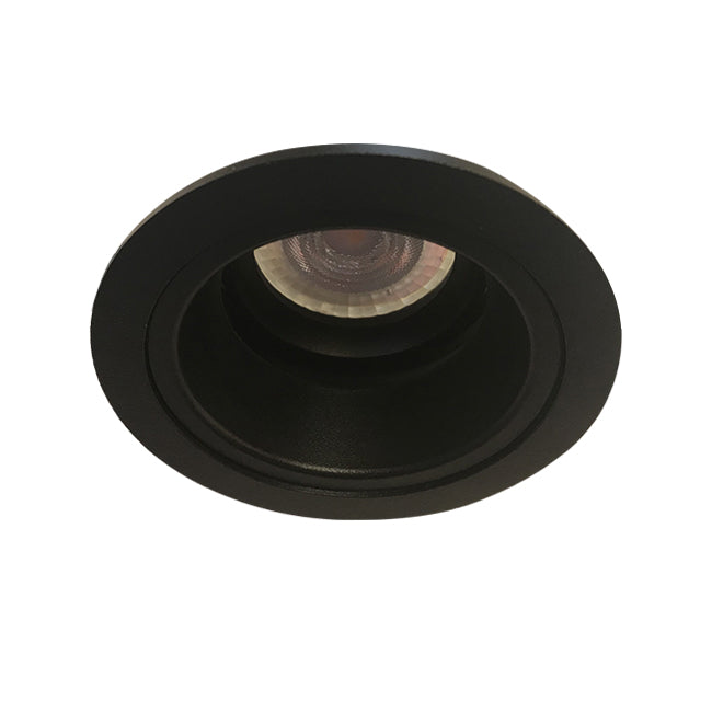 Foco embutido aluminio negro óptica profunda Ø9x4,5 cm GU10 - MUFO0117