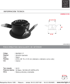 Foco embutido aluminio negro óptica profunda Ø9x4,5 cm GU10 - MUFO0117