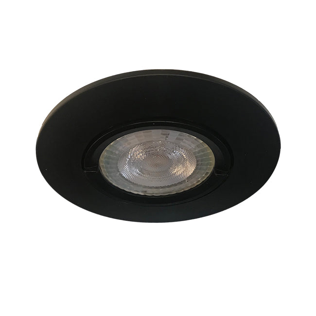 Foco embutido PVC negro Ø9 cm GU10 - MUFO0119