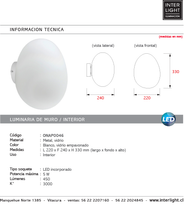 Cargar imagen en el visor de la galería, Apliqué metal blanco vidrio empavonado de 24x22x33 cm LED 5W - ONAP0046
