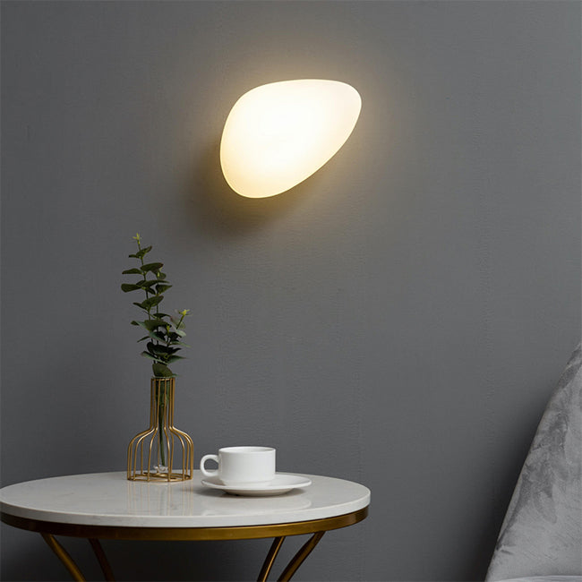 Apliqué metal blanco vidrio empavonado de 13,5x25 cm LED 5W - ONAP0047